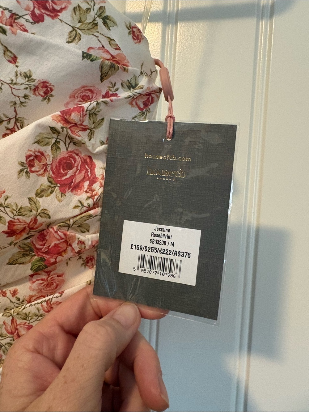 House of CB JASMINE Rose Print Draped Strapless Corset Dress NWT size medium - Picture 7 of 10